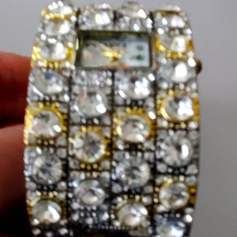 Figaro CZ Cuff watch!